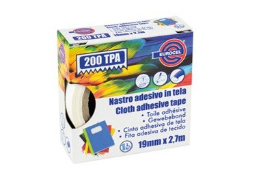 Nastro adesivo telato TPA rosso 200 19mmx2,7mt Eurocel