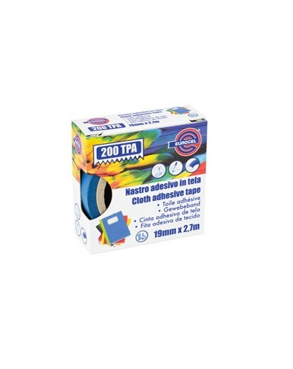 Nastro adesivo telato TPA blu 200 19mmx2,7mt Eurocel