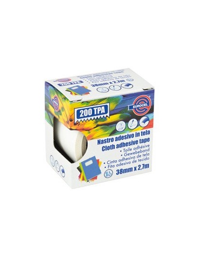 Nastro adesivo telato TPA bianco 200 38mmx2,7mt Eurocel