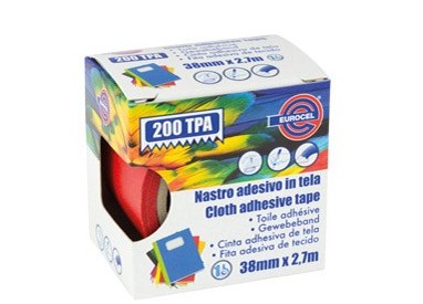 Nastro adesivo telato TPA rosso 200 38mmx2,7mt Eurocel