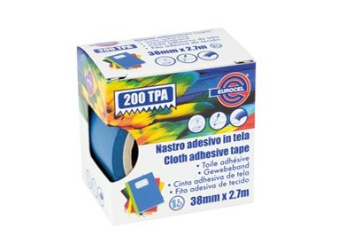 Nastro adesivo telato TPA blu 200 38mmx2,7mt Eurocel