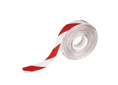 Nastro adesivo da pavimento DURALINE STRONG 50/12 50mmx30m rosso/bianco Durable