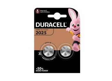 BLISTER 2 PILE LITIO DURACELL 3V (CR2025)