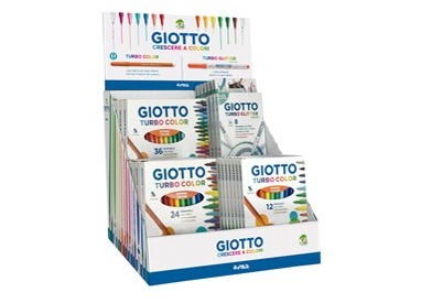 Expo astucci pennarelli Turbo color + Turbo Glitter Pastel - Giotto