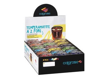 Display 18 temperamatite a 2 fori colori assortiti RiPlast