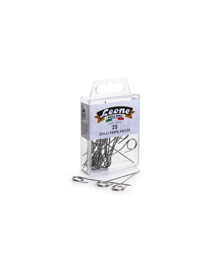 Scatola 25 spilli portaprezzi inox - APSIPP Leone