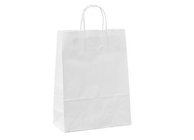 25 shoppers carta 45x15x50CM bianco neutro cordino