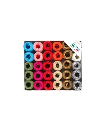 30 ovine rafia sintetica 6802 5mmx20mt assortimento natale Brizzolari