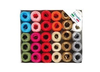 30 ovine rafia sintetica 6802 5mmx20mt assortimento natale Brizzolari