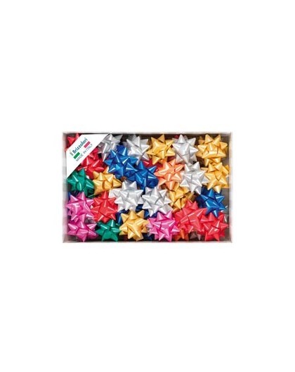 70 stelle nastro liscio 6800 19mmxØ9cm colori assortiti natale Brizzolari