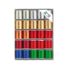 25 rocche nastro metal 6870 10mmx10mt colori assortiti Brizzolari