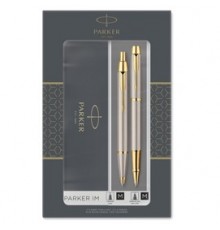 Gift Set sfera M + stilografica M IM Brushed Metal GT Parker