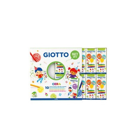 Set 10 astucci da 4 pastelli a cera Party Gifts Giotto
