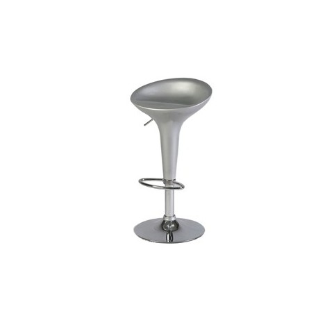 SGABELLO BAR in ABS e ACCIAIO H55/78cm GRIGIO