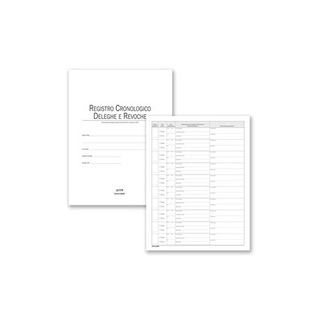 Registro cronologico deleghe e revoche 48pag 31x24,5cm DU351118DR0 Data Ufficio
