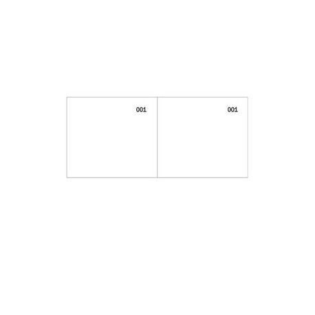 Blocco scontrino 2 sezioni 100copie num. bianco 5,8X13cm DU160000010 DU