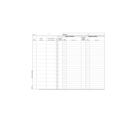 Registro carico/scarico equidi 46pag. num. 31x24,5cm DU138211000 DU