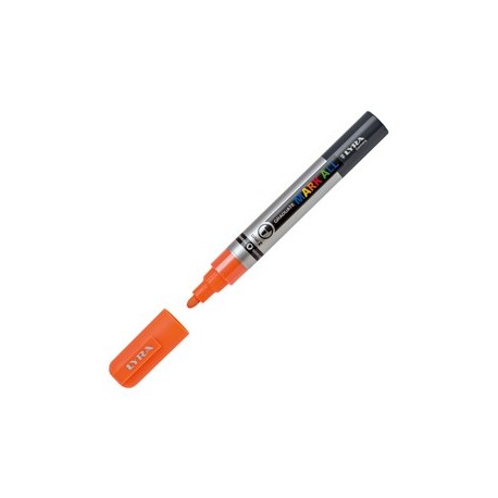 Marcatore Graduate Mark All punta tonda arancione fluo Lyra