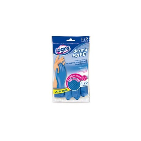 Guanti in nitrile DERMASAFE tg. L Blu