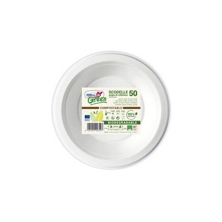 50 Scodelle Ø175mm BIODEGRADABILI Dopla Green art. 7707