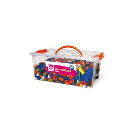 Bauletto 1600 mattoncini da costruzione Micro in colori assortiti CWR