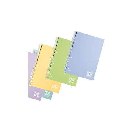 Quaderno spiral. ppl c/fori A5 80fg+1 80gr 1 rigo Pastel One Color Blasetti