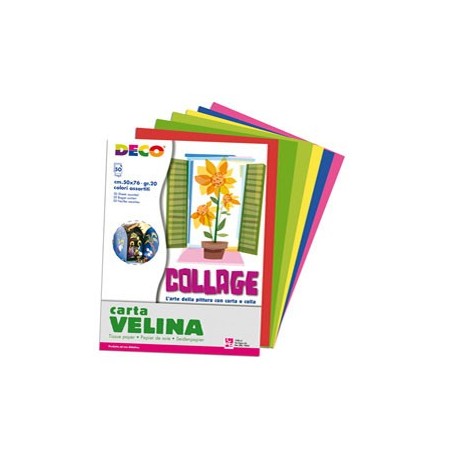 Busta di carta velina 50fg 50x76cm 10 colori assortiti DECO