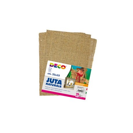 Conf. 6 pezzi juta naturale 23x33cm 12247 DECO