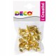 Busta 10 campanellini dim. 22mm in metallo color oro 11491 DECO