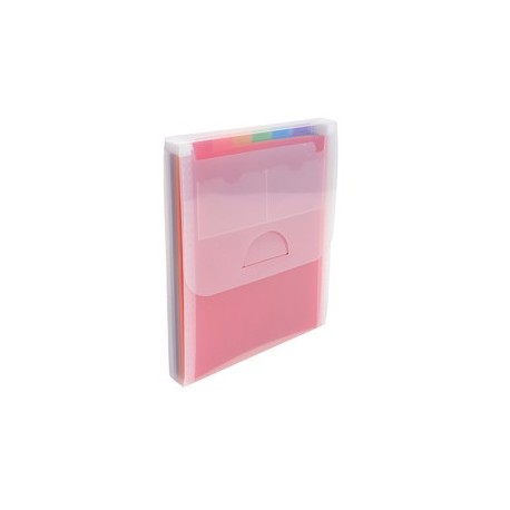 Classificatore valigetta verticale cristallo 25,5x30,5 cm - 6 tasche Exacompta