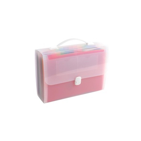 Classificatore valigetta c/maniglia cristallo 33x29 cm - 24 tasche Exacompta