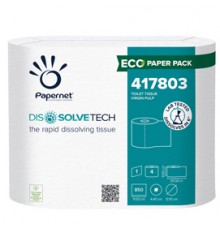 Pacco 4RT Carta igienica 850 strappi Dissolvetech Papernet