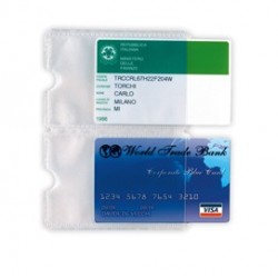 Busta porta card 2P TRASP. 2 tasche 5,8X8,7CM Sei rota