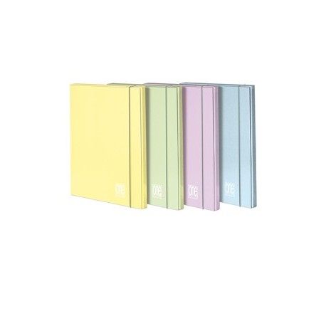 Cartella 3 lembi c/elast. dorso 1cm colori assortiti Pastel One Color Blasetti