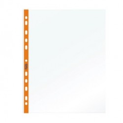 25 Buste forate c/ banda arancio NEON 22X30cm Favorit