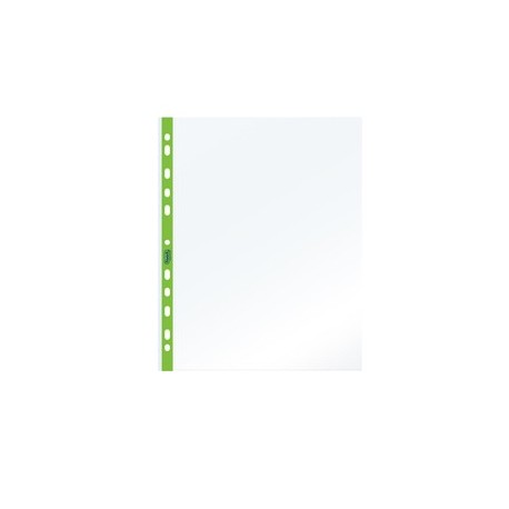 25 Buste forate c/ banda verde NEON 22X30cm Favorit