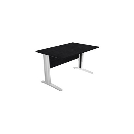 Scrivania lineare 120X80cm Nero venato frassino-fianchi vernic. effetto croma