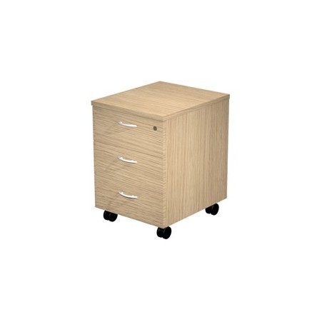 Cassettiera 3 cass. con ruote Rovere - EASY