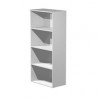 Mobile alto a giorno 80X44cm H180cm Grigio alluminio - EASY