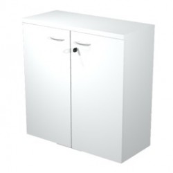 Armadio modulare basso a 2 ante battenti 90x44cm - H85cm Bianco