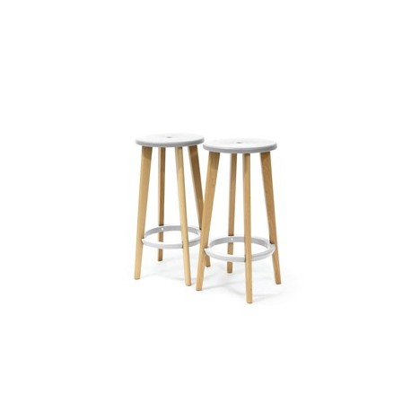 Set 2 sgabelli Woody Bianco/Faggio Paperflow
