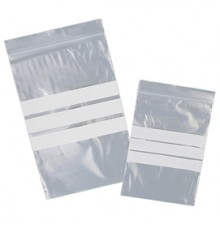 100 SACCHETTI ZIP 150x220 mm con bande scrivibili e foro