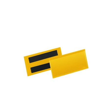 50 buste identificazione magnetiche 100x38mm art.1741 Giallo DURABLE