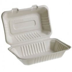 50 Vaschette Sandwich box 23x15cm Take away BIO Leone