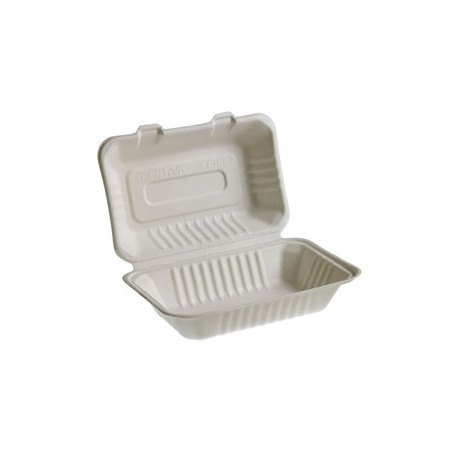50 Vaschette Sandwich box 23x15cm Take away BIO Leone