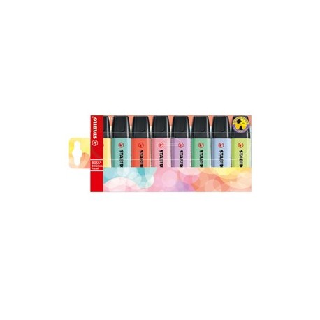 Astuccio 8 evidenziatori Stabilo Boss pastel 4+4 colori new