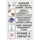 Etichetta 20x30cm con disposizioni comportamentali generali
