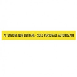 Striscia adesiva da terra in PVC 120x15cm "ATTENZIONE NON ENTRARE...."