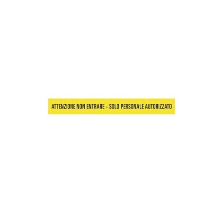 Striscia adesiva da terra in PVC 120x15cm "ATTENZIONE NON ENTRARE...."