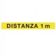 Striscia adesiva da terra in PVC 120x15cm "DISTANZA 1 m"